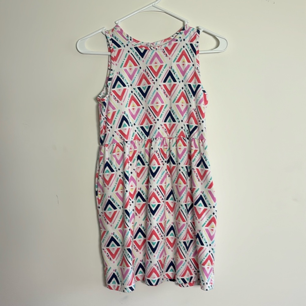 Rumi+Ryder patterned tank dress with pockets Girls size 12-14